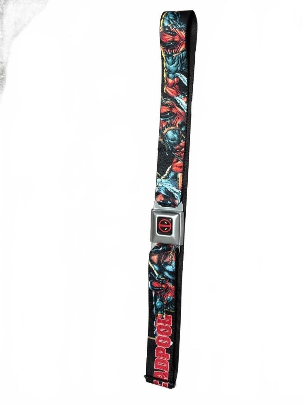 Buckle-Down Deadpool Adjustable Belt with Metal Buckle